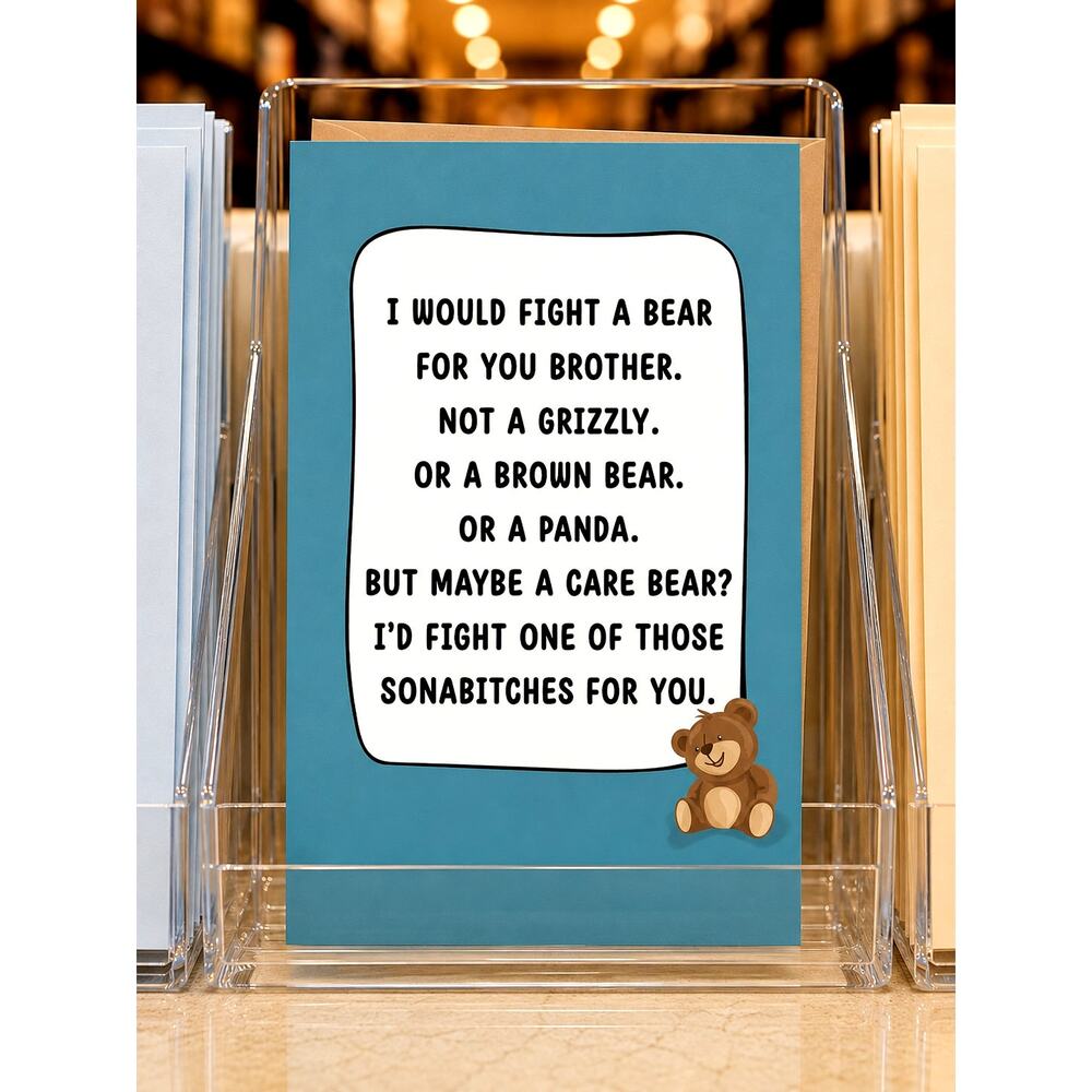 Care Bears Birthday, Adult, Brother - 5" x 7"